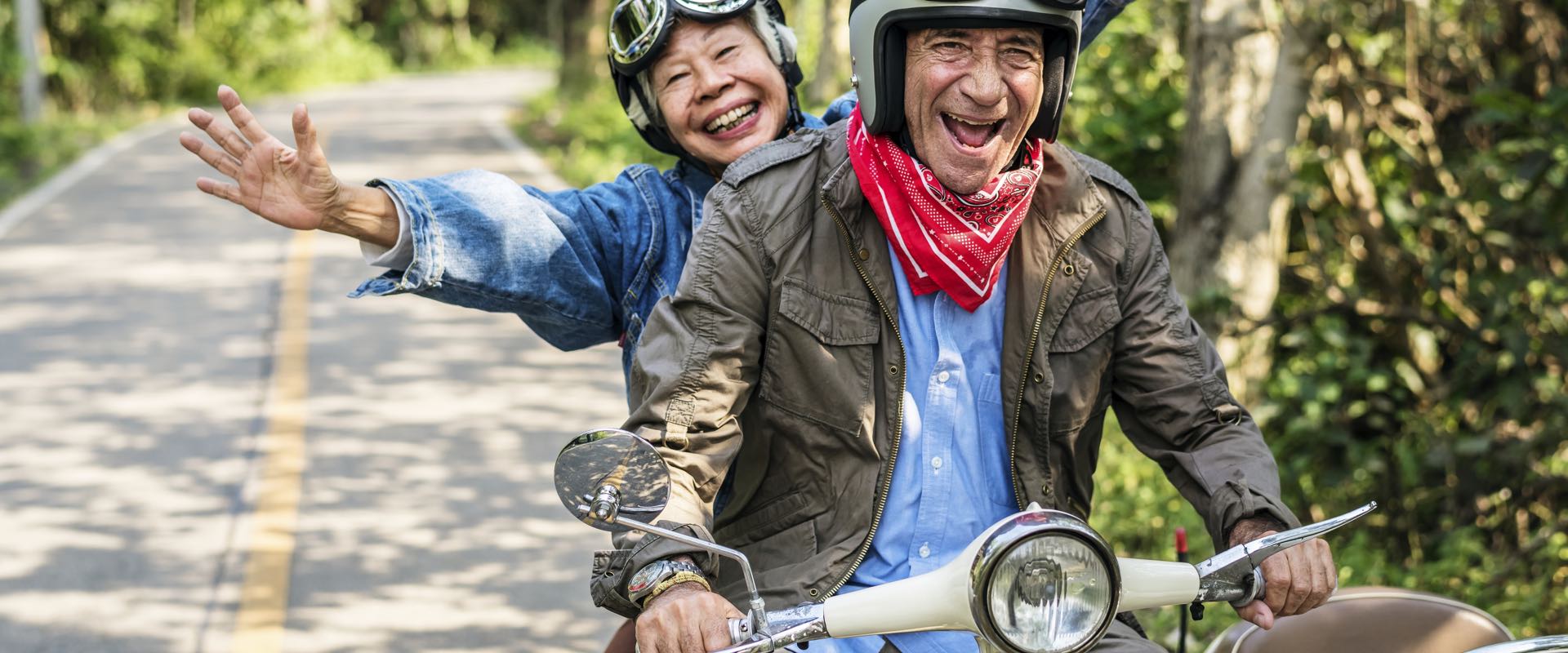 Old happy couple - leave a gift to children's charity